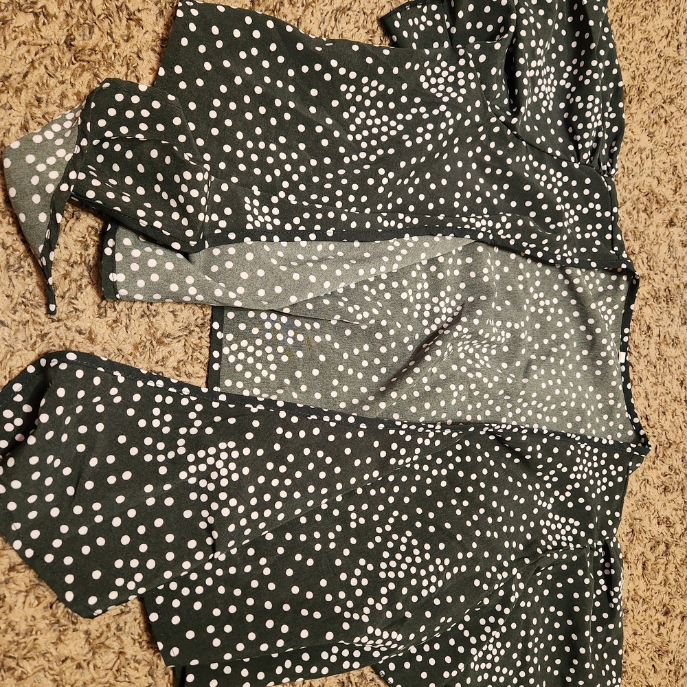 Polka Dot Crop Top - Black and White